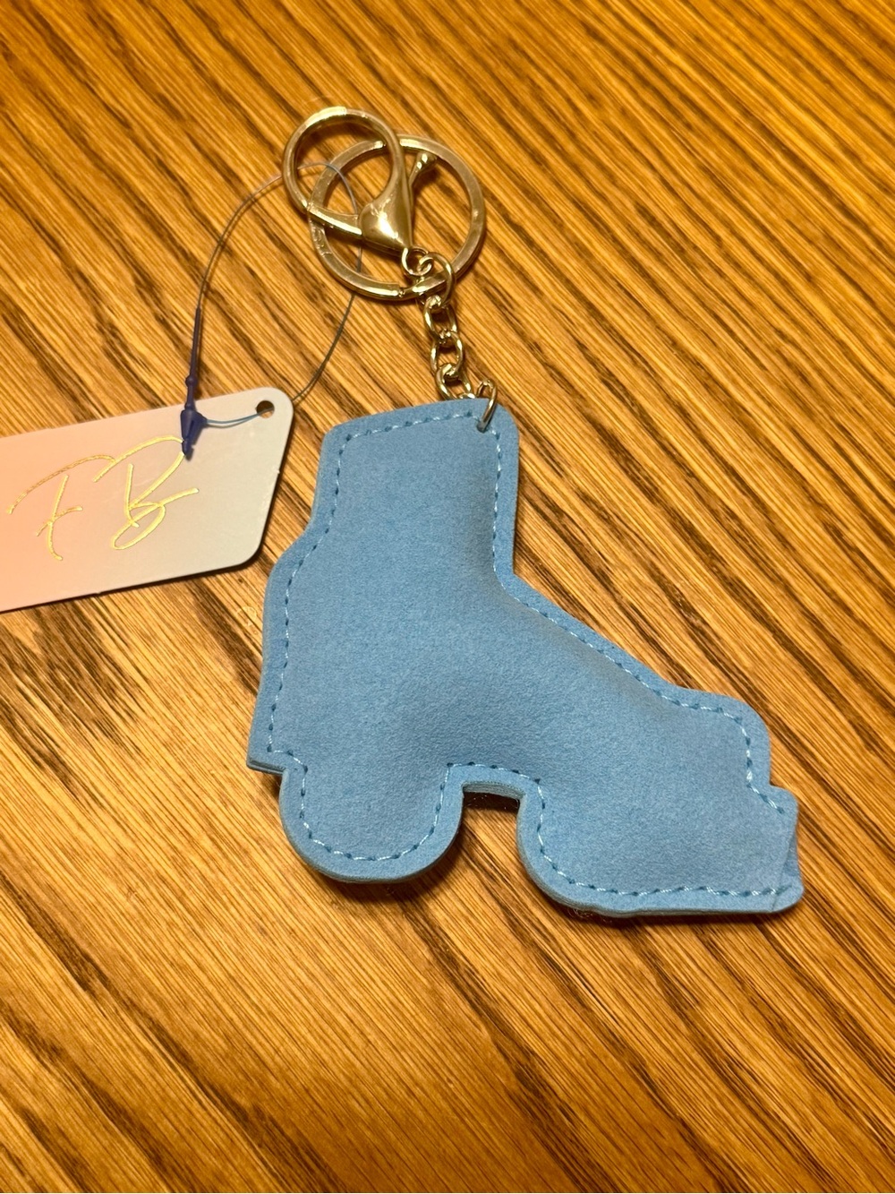 Rhinestone Roller Skate Bag Charm Keychain Blue Green Bling Purse Accessory NWT - Picture 2 of 2